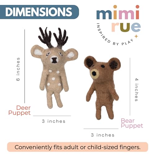 Handmade Wool Finger Puppets | Set of Two