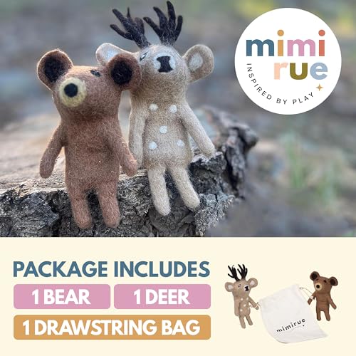 Handmade Wool Finger Puppets | Set of Two